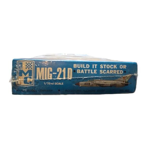 New Sealed 1969 IMC 4128 MIG 21D Fighter Jet 1/72 Model Kit Hawk Model Co - Picture 6 of 10